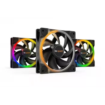 be quiet! Light Wings 120mm ARGB PWM Ventilators Melns 3 iepakojumā