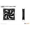 be quiet! Light Wings 120mm ARGB PWM Ventilators Melns 3 iepakojumā