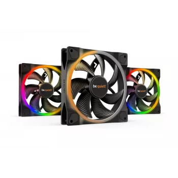 be quiet! Light Wings 140mm ARGB PWM Ventilators Melns 3 komplekts