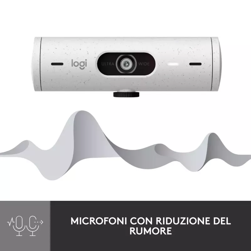 Logitech Brio 500 tīmekļa kamera Full HD 4MP USB-C balta