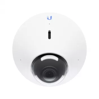 IP drošības kamera UBIQUITI UVC‑G4‑DOME — kupola, griestu stiprinājums, vadu, 5 MP (2688x1512), 86° horizontāli, āra/iekštelpām, balta