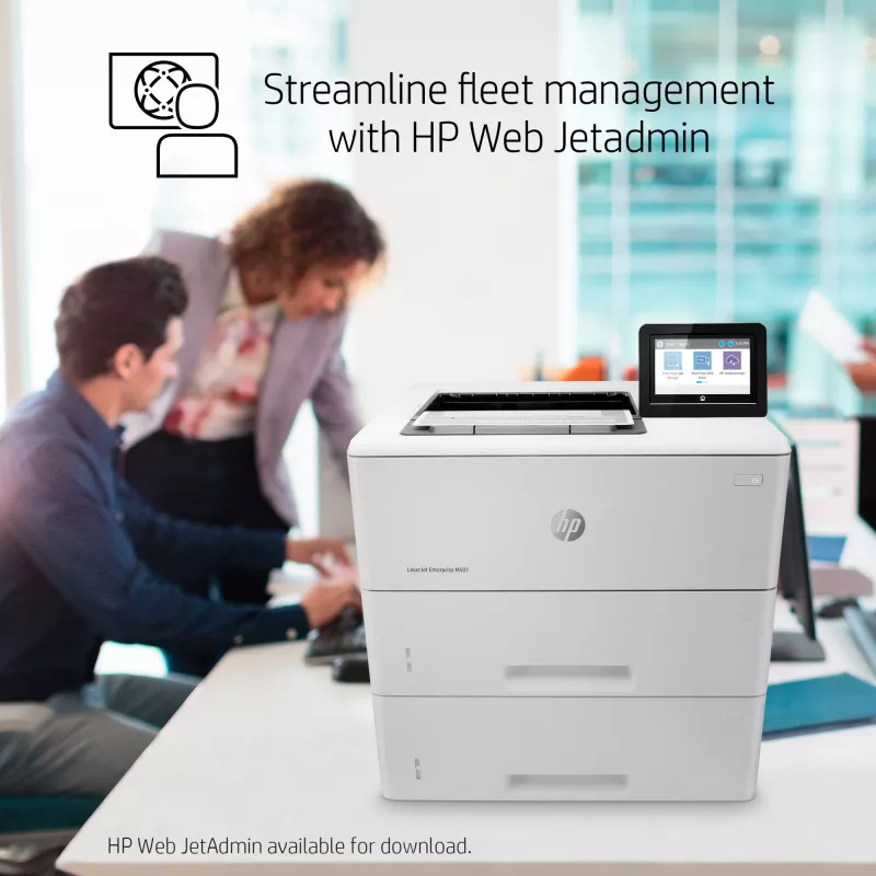 HP LaserJet Enterprise M507x lāzerprinteris, 1200 x 1200 DPI, A4, 43 ppm, dupleksā druka, tīkla gatavs