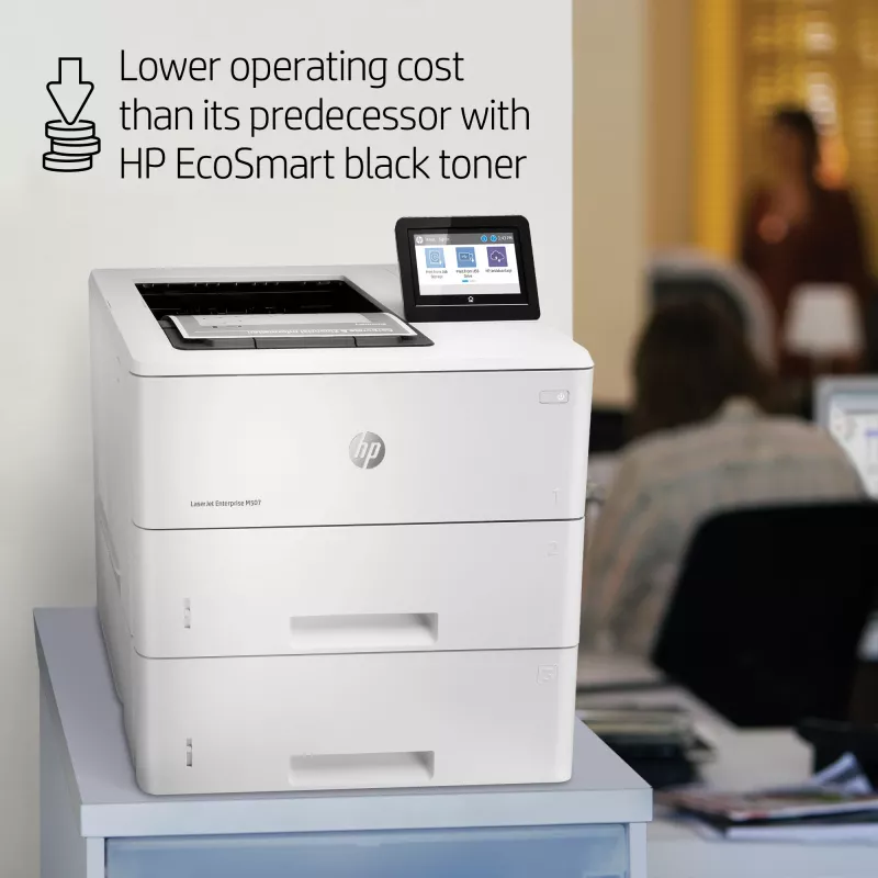 HP LaserJet Enterprise M507x lāzerprinteris, 1200 x 1200 DPI, A4, 43 ppm, dupleksā druka, tīkla gatavs