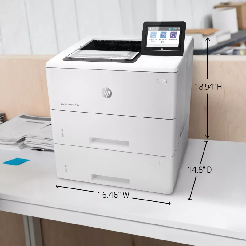 HP LaserJet Enterprise M507x lāzerprinteris, 1200 x 1200 DPI, A4, 43 ppm, dupleksā druka, tīkla gatavs