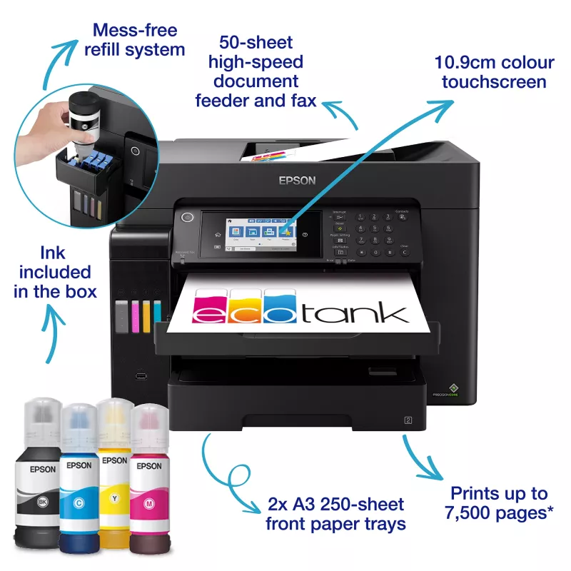 Epson EcoTank ET-16655 tintas printeris A3 4800 x 1200 DPI 32 ppm Wi-Fi