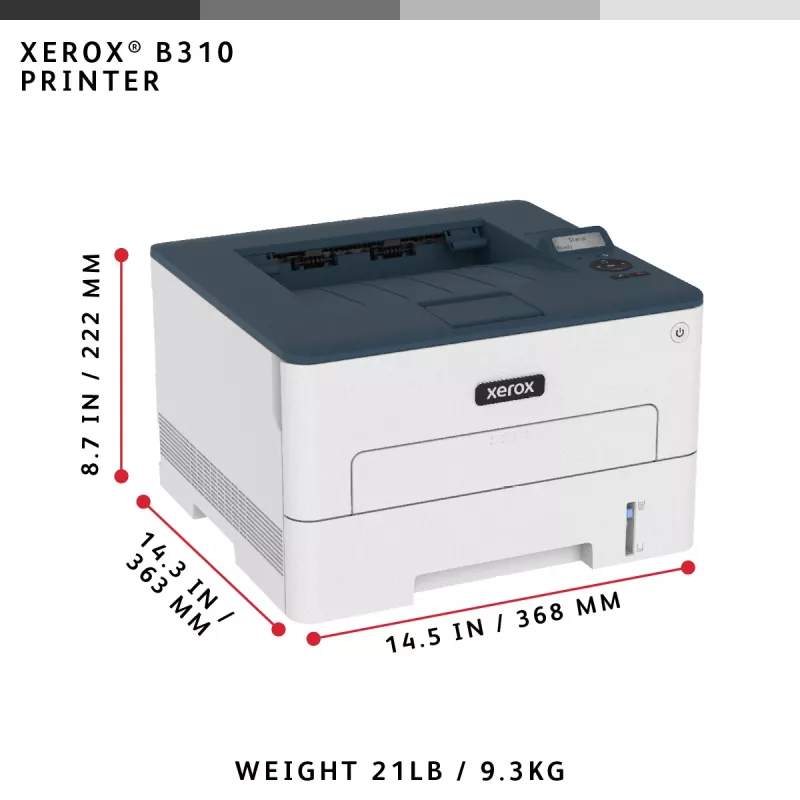 Xerox B310 A4 40ppm Bezvadu Dupleksā Printeris PS3 PCL5e/6 2 Paplātes Kopā 350 Lapas