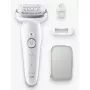 Epilators BRAUN 9-011 3D Silk-epil 9 Flex Wet & Dry — 40 pincetes, akumulators, masāža, Balts/Pelēks