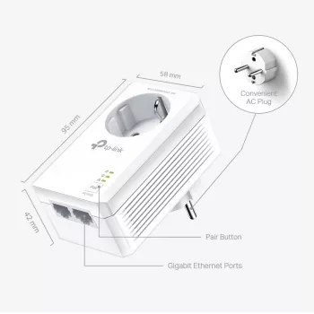 TP-Link TL-PA7027P KIT AV1000 PowerLine tīkla adapteris 1000 Mbit/s, 2 gab.