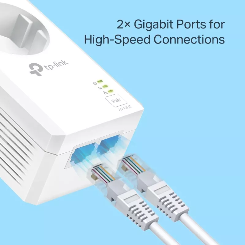 TP-Link TL-PA7027P KIT AV1000 PowerLine tīkla adapteris 1000 Mbit/s, 2 gab.