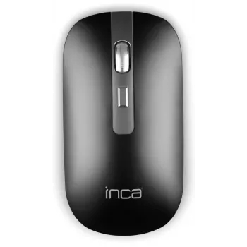 INCA bezvadu pele IWM-531RA - Bluetooth & RF 2.4GHz - 1600DPI - Melna/Sudraba