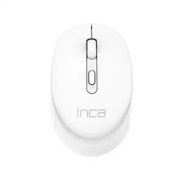INCA bezvadu pele Iwm-243rb Candy dizains - RF bezvadu 2.4GHz - 1600dpi - Balta