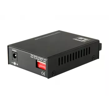 LevelOne GVT-2002 Gigabitu mediju pārveidotājs RJ45 uz SC vienmodas šķiedru, 20 km