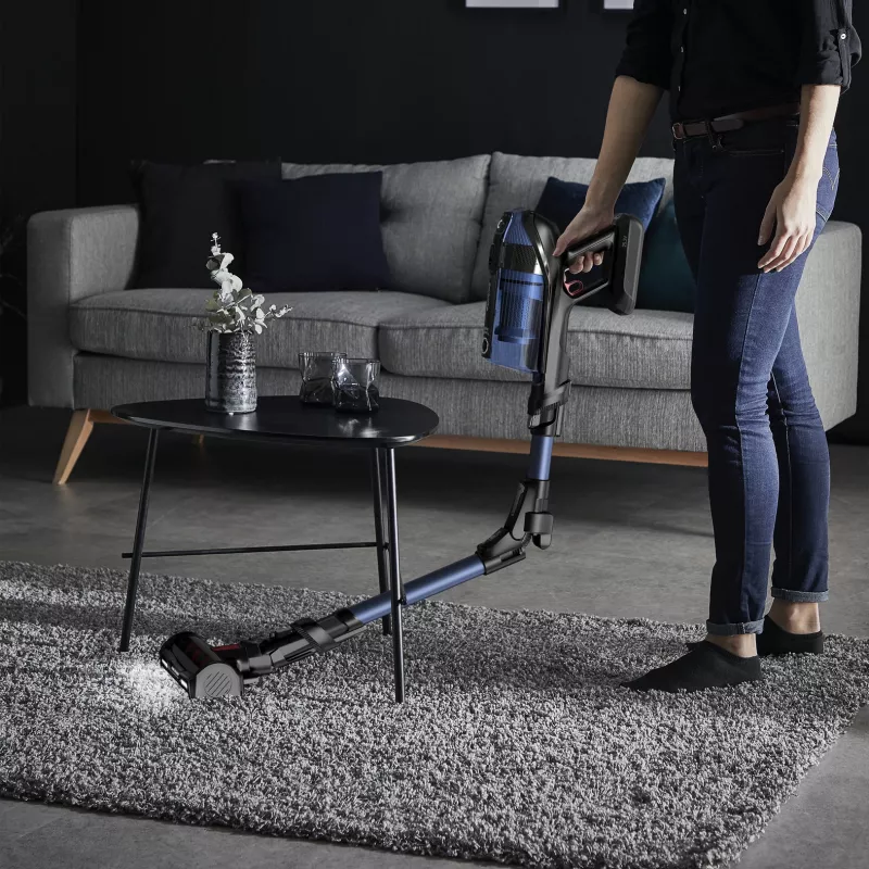 Rowenta RH98C0 2-in-1 kāta putekļsūcējs Akumulators Sausā&Slapjā Bezmaiss 0.9 L 320 W Zils, Pelēks