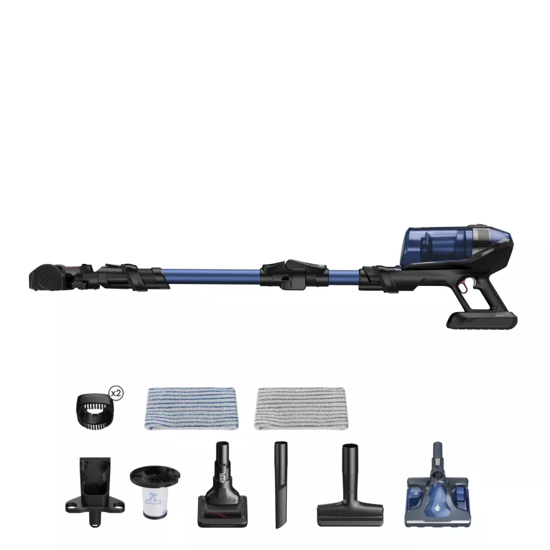 Rowenta RH98C0 2-in-1 kāta putekļsūcējs Akumulators Sausā&Slapjā Bezmaiss 0.9 L 320 W Zils, Pelēks