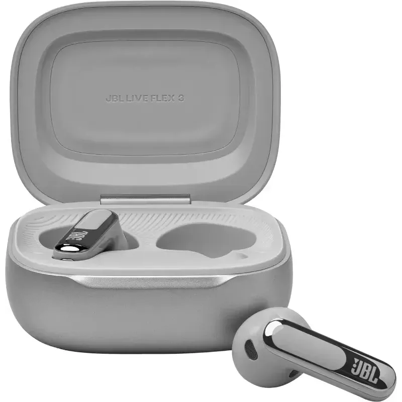 JBL Live Flex 3 Bezvadu Iekšauss Austiņas Zvanu/Mūzikas/Sporta/Ikdienas Bluetooth Sudraba