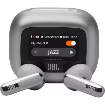 JBL Live Flex 3 Bezvadu Iekšauss Austiņas Zvanu/Mūzikas/Sporta/Ikdienas Bluetooth Sudraba