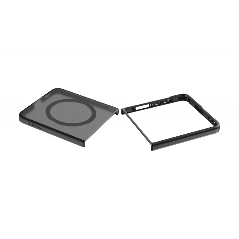Flip maciņš Samsung Galaxy Z Flip7 — Spigen Capella Pro, caurspīdīgs, PC+TPU, 6.9 collu ekrānam