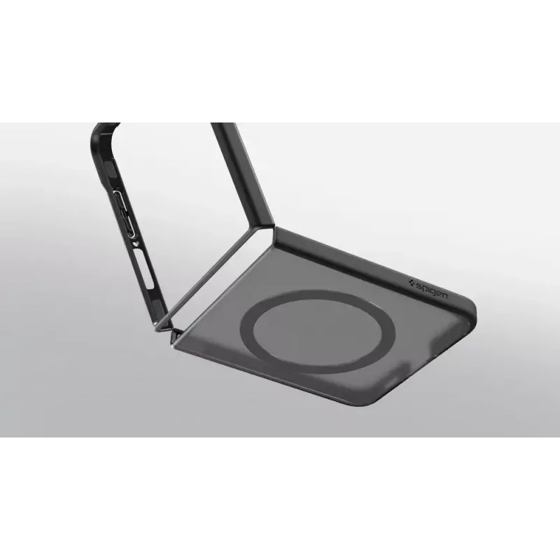 Flip maciņš Samsung Galaxy Z Flip7 — Spigen Capella Pro, caurspīdīgs, PC+TPU, 6.9 collu ekrānam