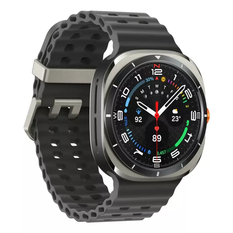 Samsung Galaxy Watch Ultra 3.81 cm (1.5 collu) AMOLED 47 mm Digitāls 480 x 480 pikseļi Skārienekrāns 4G Sudrabs Wi-Fi GPS (satelīts)