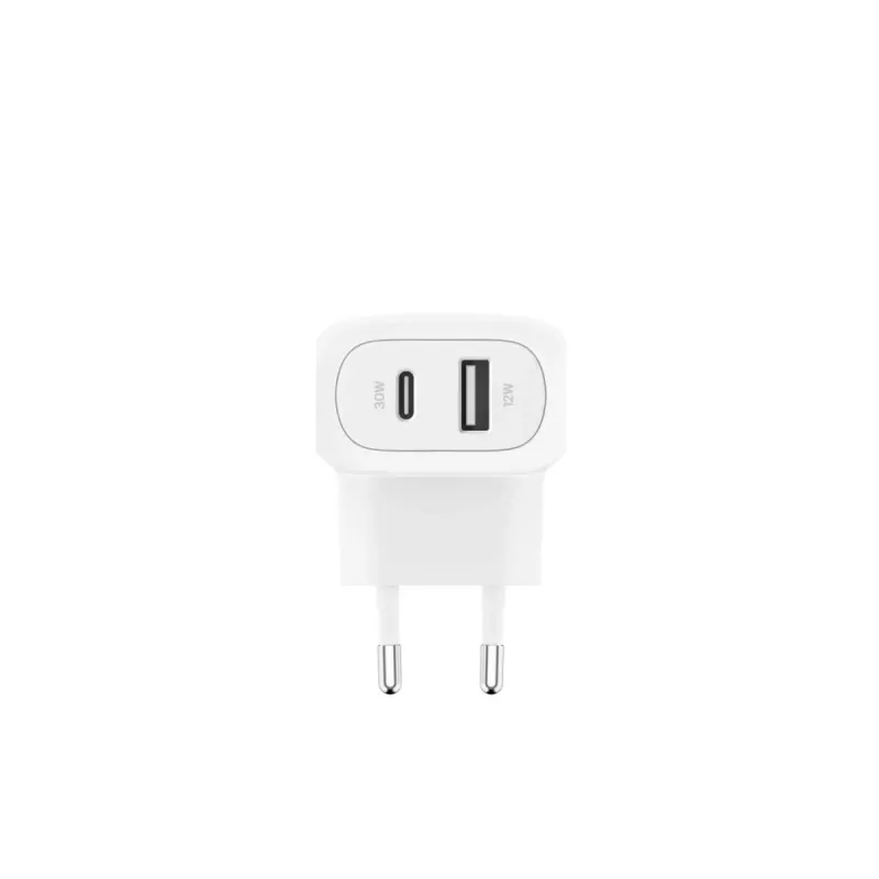 BELKIN BoostCharge 42W-30W USB-C + 12W Divu Portu Sienas Lādētājs Balts