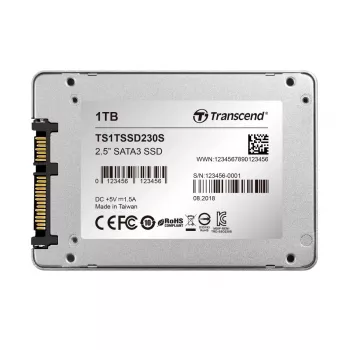Transcend SSD 230s 1TB 2,5 collu SATA III 6Gb/s TLC alumīnija korpuss