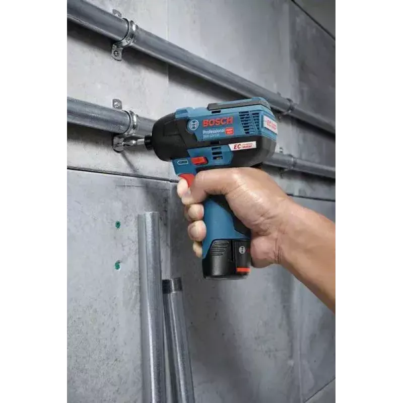 Bosch 0 601 9E0 005 triecienuzgriežņu atslēga 1/4 collas 3100 RPM 110 N⋅m Melna, Zila 12 V