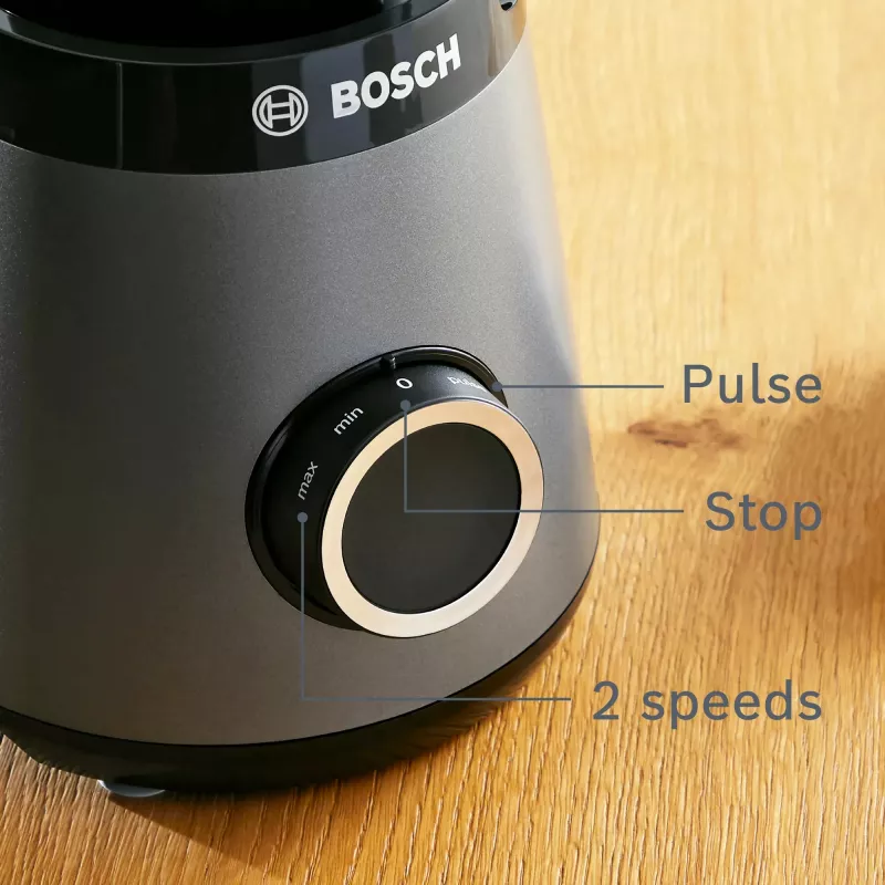 Bosch Serie 4 MMB6177S blender 1.5 L galda blenderis 1200 W Melns, Sudrabs