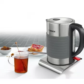 Bosch TWK7S05 elektriskā tējkanna 1.7 L 2200 W Melna, Pelēka
