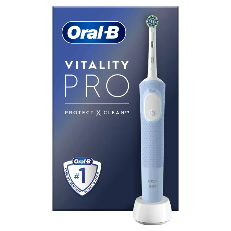 Oral-B Vitality Pro rotējoši-oscilējoša zobu birste pieaugušajiem, pelēka, balta