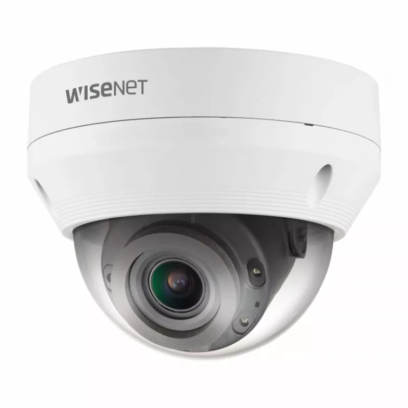 Hanwha Vision QNV-7082R WiseNet Q ārtelpu pret vandālismu noturīga IR kupola IP kamera, 4 MP, 3,2 mm, PoE, IP66, IK10, balta