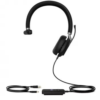 Yealink UH38 Mono Teams austiņas ar vadu, USB-C-USB, bez akumulatora