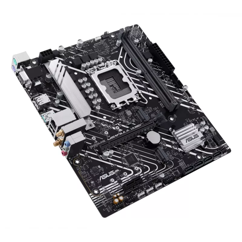 ASUS PRIME H610M-A WIFI mātesplate, Intel H610, LGA 1700, micro ATX, DDR5, 2x DIMM, Wi-Fi 5, Bluetooth, Gigabit LAN, 7.1 HD skaņa