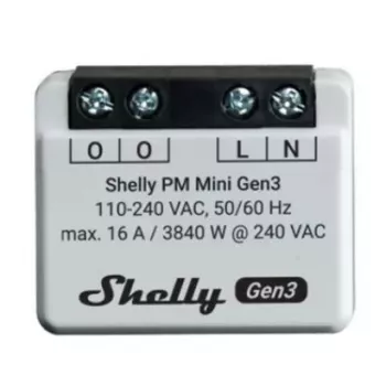 Viedais slēdzis Shelly PM Mini Gen3 110-240V 1.2W