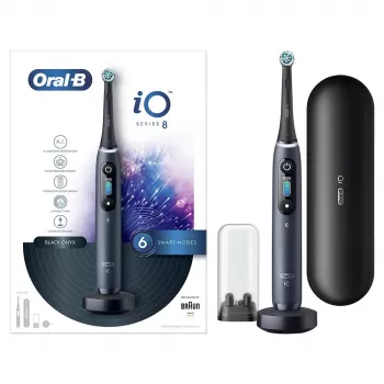 Oral-B iO elektriskā zobu birste Pieaugušajiem Rotējoša birste Melna