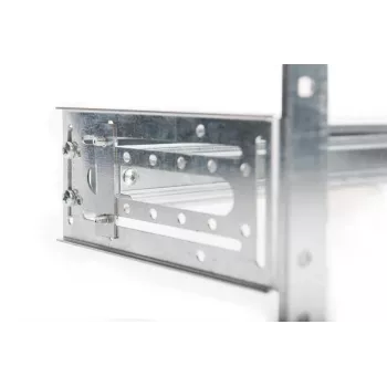 DIGITUS DIN sliedes turētājs, 4U, 178x483x223 mm, cinkots, ar DIN sliedi, maināms dziļums un augstums