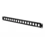 DIGITUS Modular Patch Panel, neekranēts 16-portu, tukšs, 1U, stiprināms statīvā, melns RAL 9005