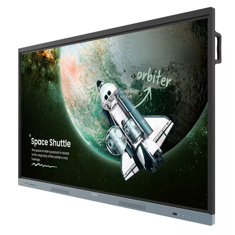 BenQ RE6504 interaktīvais displejs 165,1 cm (65 collas) 450 cd/m² 4K Ultra HD melns, pelēks skārienekrāns ar iebūvētu procesoru Android