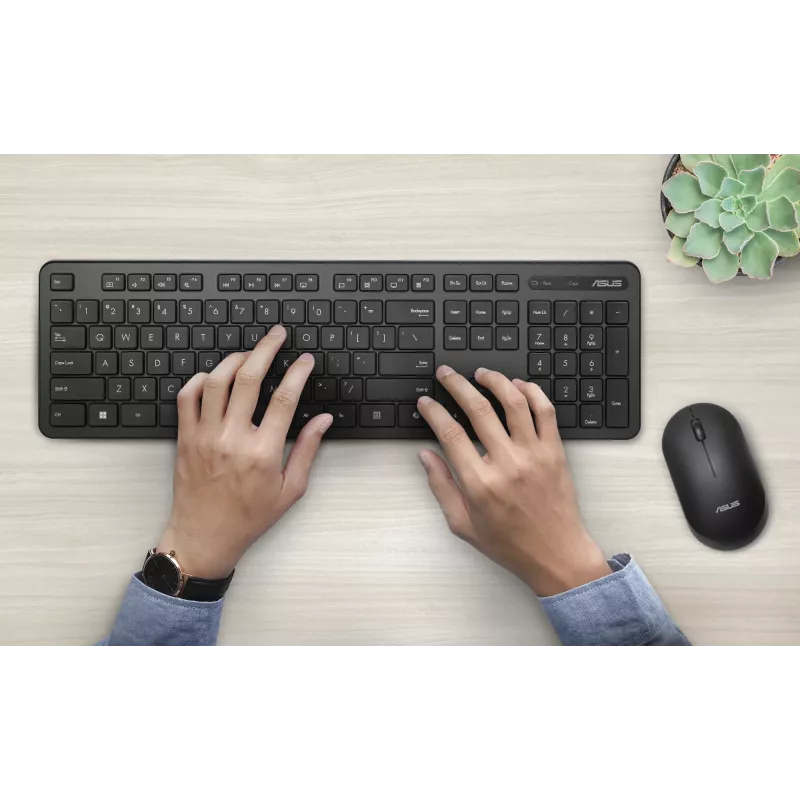 ASUS CW100 bezvadu tastatūra un pele, RF, USB, melna
