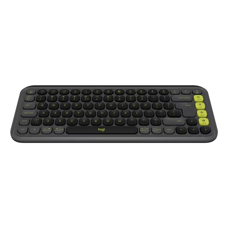 Logitech POP Icon Keys tastatūra Bluetooth QWERTY US International grafīta zaļa
