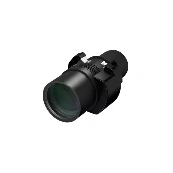 Projektora objektīvs Epson ELPLM11 vidējās projekcijas 1.0–1.5x tālummaiņa, 80.6–121.1 mm fokuss, F1.8–2.4 apertūra — G7000/L1000 sērijai