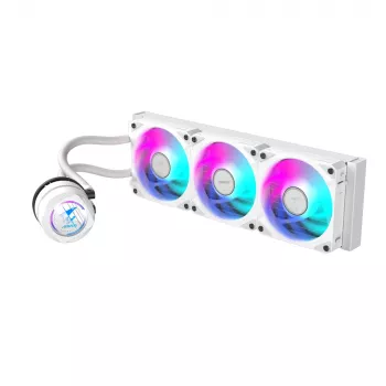 GIGABYTE AORUS WATERFORCE II 360 ICE AIO Šķidruma dzesētājs - 3x120mm ARGB ventilatori, bīdāms bloķēšanas mehānisms, DAISY-CHAIN, saderīgs ar Intel LGA 1851 un AMD AM5