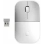 HP Z3700 keramikas balta bezvadu pele, ambidekstra, optiskā, RF bezvadu, 1200 DPI, sudraba, balta