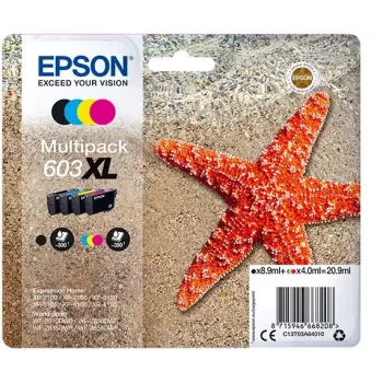 Epson C13T03A64020 tintas kasetne 1 gab. Oriģināla Augstas (XL) ražības Melna, Ciāna, Fuksīna, Dzeltena