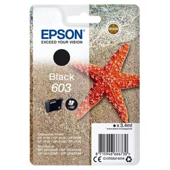 Epson C13T03U14020 oriģinālā melnā tintes kasetne, standarta iznākums, 1 gab.