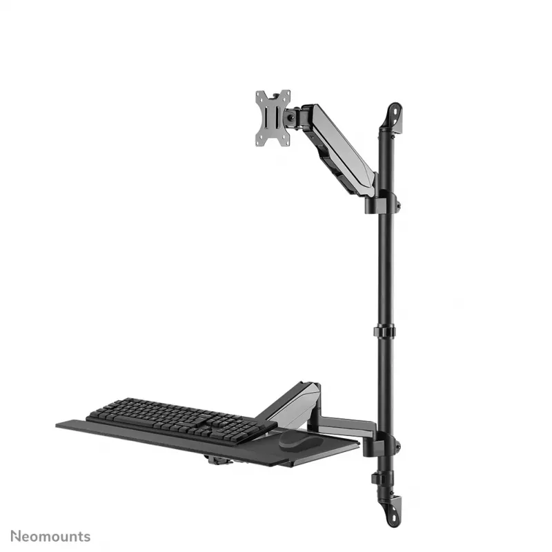 Pie sienas stiprināms sēdus-stāvus darbstacijas komplekts Neomounts WL90-325BL1, max svars 9 kg