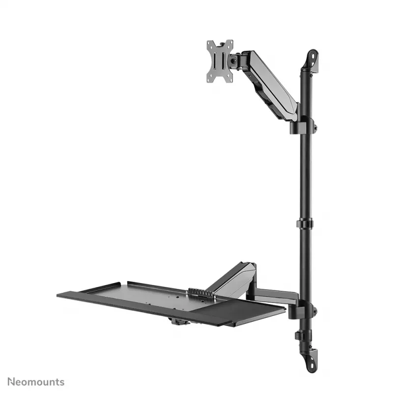 Pie sienas stiprināms sēdus-stāvus darbstacijas komplekts Neomounts WL90-325BL1, max svars 9 kg