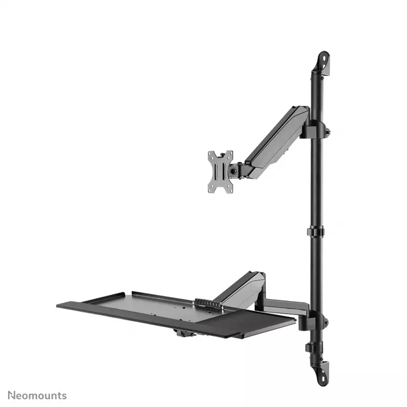 Pie sienas stiprināms sēdus-stāvus darbstacijas komplekts Neomounts WL90-325BL1, max svars 9 kg