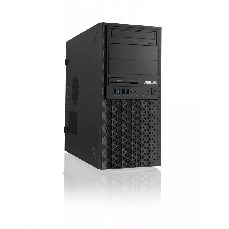 ASUS TS100-E11-PI4 – melns tower servera barebone ar Intel C256 un 300 W barošanas bloku