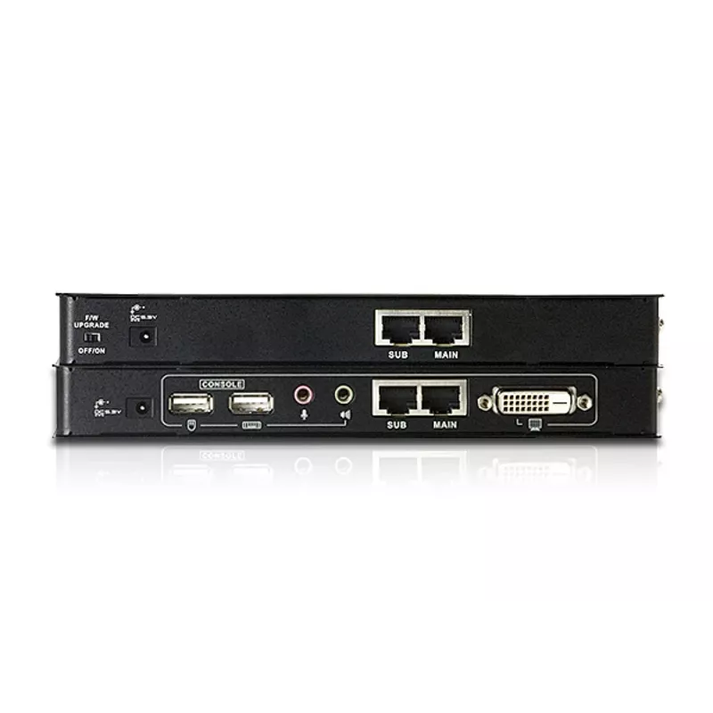 ATEN CE600 USB DVI KVM signāla pagarinātājs ar skaņu un RS-232, Single Link, lokālais un attālais bloks, līdz 60 m pa Cat5e