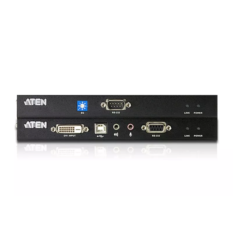 ATEN CE600 USB DVI KVM signāla pagarinātājs ar skaņu un RS-232, Single Link, lokālais un attālais bloks, līdz 60 m pa Cat5e